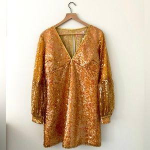 Free People Sequin Jacquard Dress